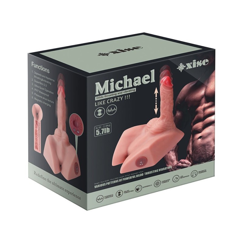 Xise - Michael Dildo Realistico E Masturbatore Anale Con Spinta 15 Cm - XISE - Dildo Realistici | erosidea.com
