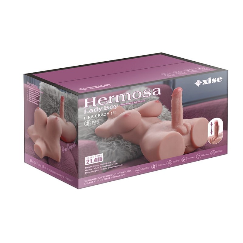 Xise - Bellissimo Torso Femminile Lady Boy Con Dildo Con Vibrazione E Spinta 49 Cm - XISE - Masturbatori Maxi | erosidea.com