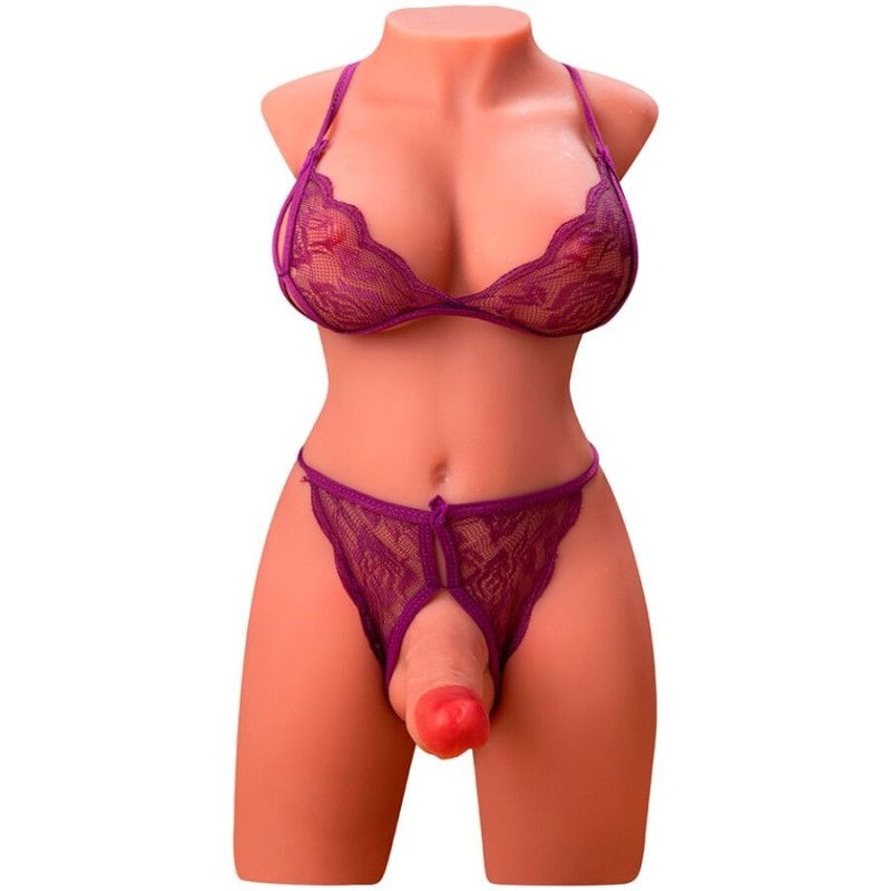 Xise - Miah Lady Boy Torso Femminile Con Dildo Con Vibrazione E Spinta 55 Cm - XISE - Masturbatori Maxi | erosidea.com