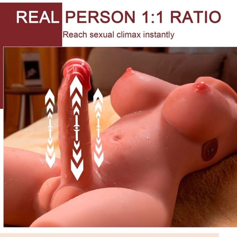 Xise - Miah Lady Boy Torso Femminile Con Dildo Con Vibrazione E Spinta 55 Cm - XISE - Masturbatori Maxi | erosidea.com