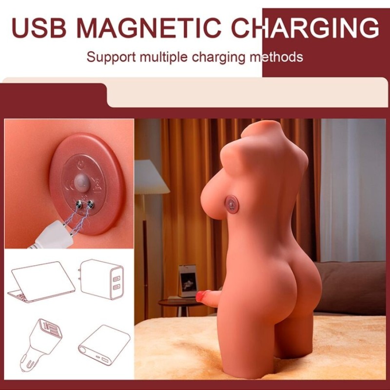 Xise - Miah Lady Boy Torso Femminile Con Dildo Con Vibrazione E Spinta 55 Cm - XISE - Masturbatori Maxi | erosidea.com