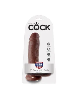 King Cock - 8 Pene RealStico Marrone 20.3 Cm