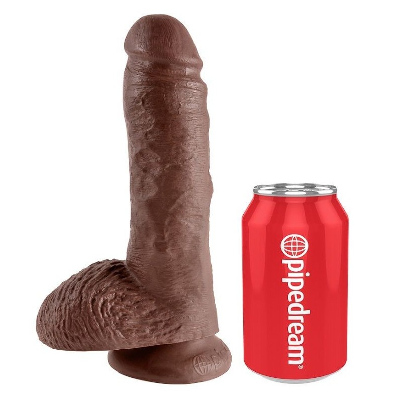 King Cock - 8 Pene RealStico Marrone 20.3 Cm - KING COCK - Dildo Realistici | erosidea.com