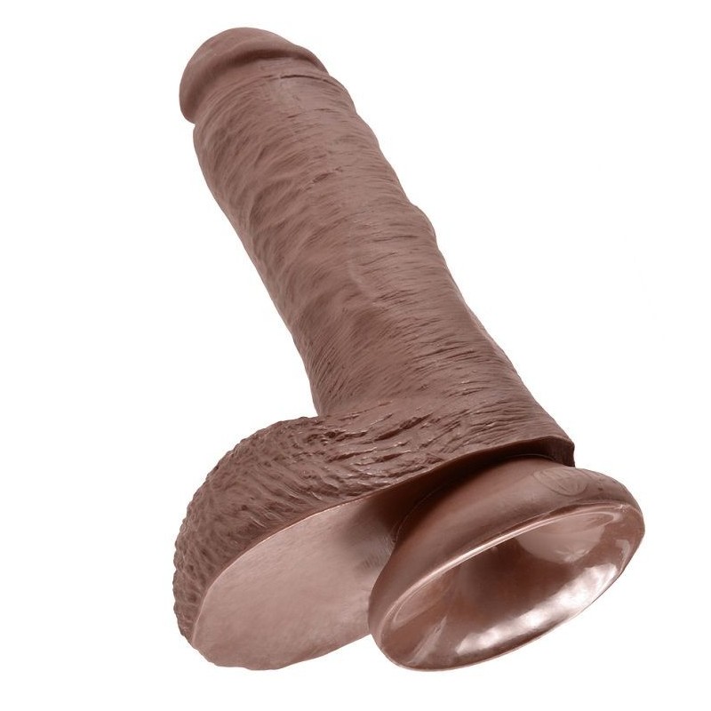 King Cock - 8 Pene RealStico Marrone 20.3 Cm - KING COCK - Dildo Realistici | erosidea.com