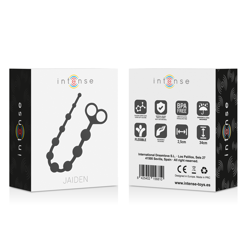 Intense - Perline Anali Di Jaiden Nere - INTENSE ANAL TOYS - Plug e Catene Anali | erosidea.com
