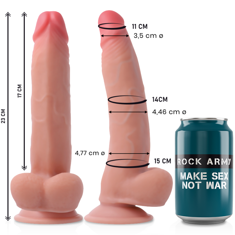 Rockarmy - Leopardo Rockarmy A Doppia Densit 23 Cm -O- 4.77 Cm - ROCK ARMY - Dildo Realistici | erosidea.com
