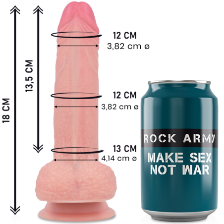 Rockarmy - Liquid Silicone Premium Mustang Realistico 18 Cm -O- 4.14 Cm - ROCK ARMY - Dildo Realistici | erosidea.com