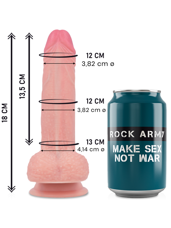 Rockarmy - Liquid Silicone Premium Mustang Realistico 18 Cm -O- 4.14 Cm - ROCK ARMY - Dildo Realistici | erosidea.com