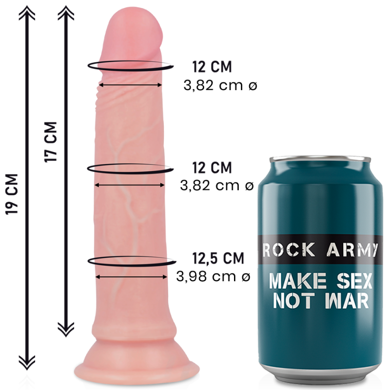 Rockarmy - Liquid Silicone Premium Avenger Realistico 19 Cm -O- 3.98 Cm - ROCK ARMY - Dildo Realistici | erosidea.com