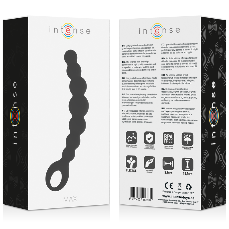 Intense - Sfere Anal Max Black - INTENSE - Ovetti Palline Sfere | erosidea.com