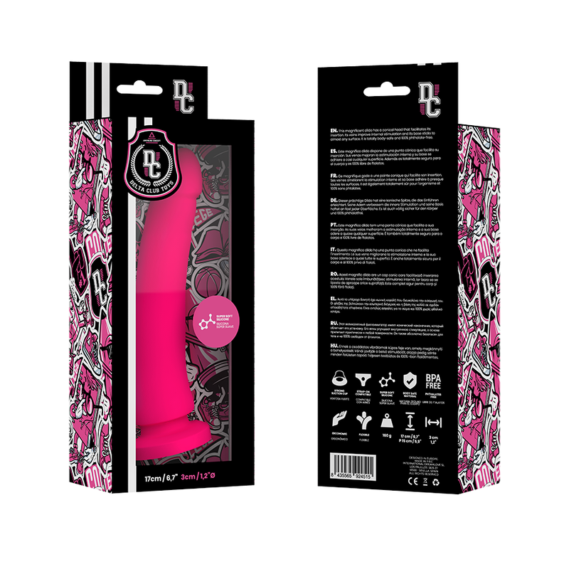 Dildo Delta Club Toys Silicone Rosa 17Cm - DELTACLUB - Dildo Realistici | erosidea.com