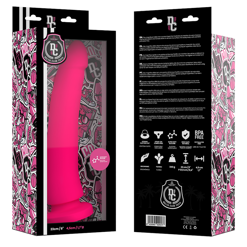Dildo Delta Club Toys Silicone Rosa 23Cm - DELTACLUB - Dildo Realistici | erosidea.com