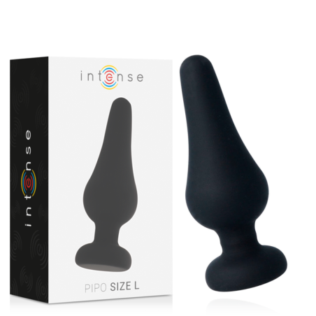 Intense - Plug Anale Pipo L Silicone Nero 13 Cm - INTENSE ANAL TOYS - Plug e Catene Anali | erosidea.com