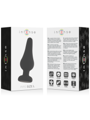 Intense - Plug Anale Pipo L Silicone Nero 13 Cm - INTENSE ANAL TOYS - Plug e Catene Anali | erosidea.com