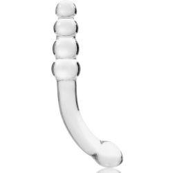 NEBULA SERIES BY IBIZA - MODELLO 14 DILDO IN VETRO BOROSILICATO TRASPARENTE 18.5 CM -O- 3 CM - NEBULA SERIES BY IBIZA - Dildo Realistici | erosidea.com