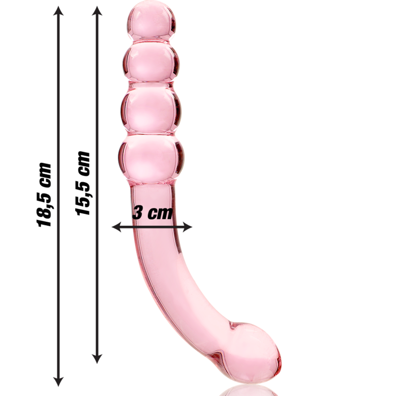 Nebula Series By Ibiza - Modello 14 Dildo In Vetro Borosilicato Rosa 18.5 Cm -O- 3 Cm - NEBULA SERIES BY IBIZA - Dildo Realistici | erosidea.com