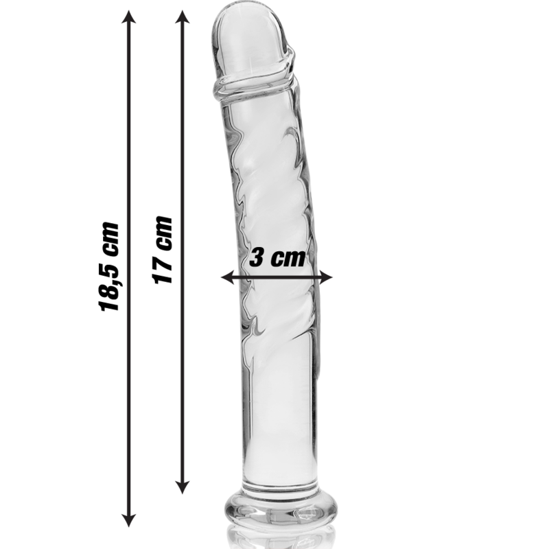 Nebula Series By Ibiza - Modello 16 Dildo In Vetro Borosilicato Trasparente 18.5 Cm -O- 3 Cm - NEBULA SERIES BY IBIZA - Dildo Realistici | erosidea.com