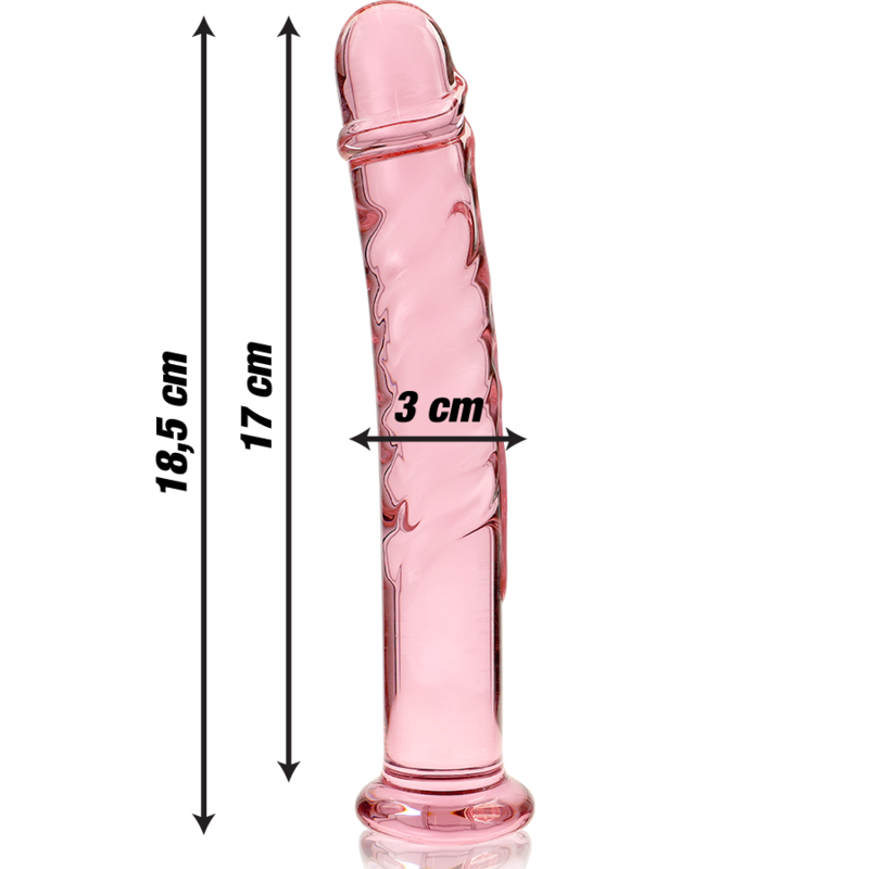 Nebula Series By Ibiza - Modello 16 Dildo In Vetro Borosilicato Rosa 18.5 Cm -O- 3 Cm - NEBULA SERIES BY IBIZA - Dildo Realistici | erosidea.com