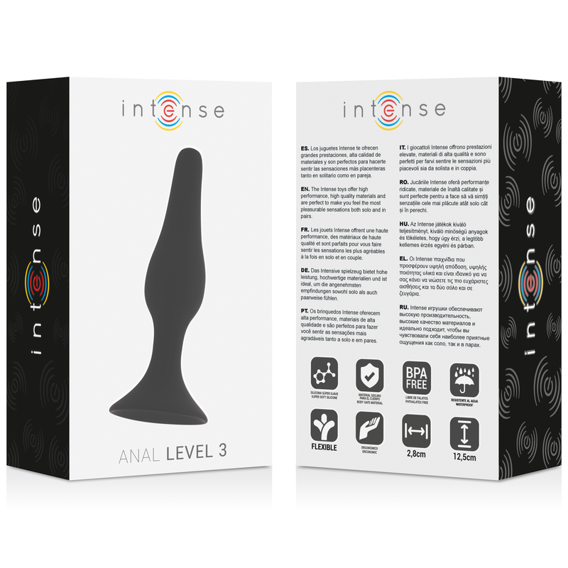 Intense - Anale Livello 3 125 Cm Nero - INTENSE ANAL TOYS - Plug e Catene Anali | erosidea.com