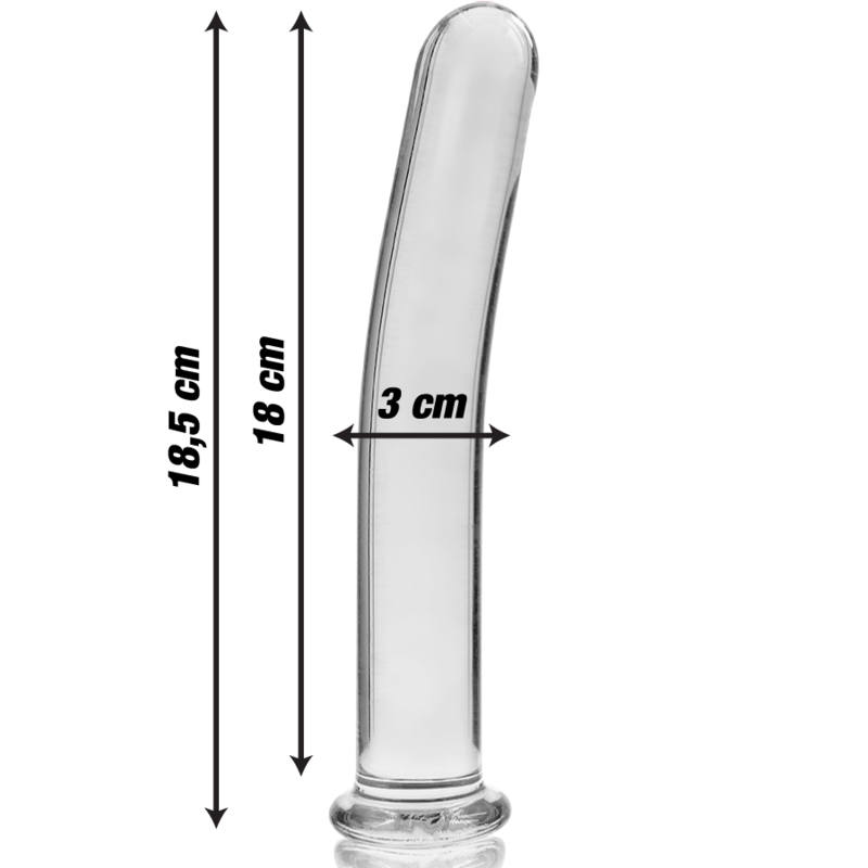 Nebula Series By Ibiza - Modello 17 Dildo In Vetro Borosilicato Trasparente 18.5 Cm -O- 3 Cm - NEBULA SERIES BY IBIZA - Dildo Realistici | erosidea.com