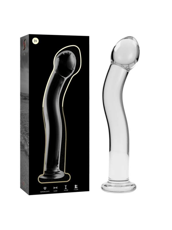 Nebula Series By Ibiza - Modello 18 Dildo In Vetro Borosilicato Trasparente 18.5 Cm -O- 3.5 Cm - NEBULA SERIES BY IBIZA - Dildo Realistici | erosidea.com
