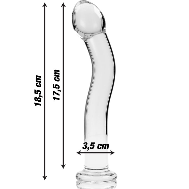 Nebula Series By Ibiza - Modello 18 Dildo In Vetro Borosilicato Trasparente 18.5 Cm -O- 3.5 Cm - NEBULA SERIES BY IBIZA - Dildo Realistici | erosidea.com