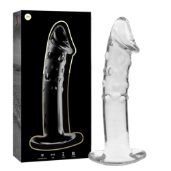 NEBULA SERIES BY IBIZA - MODELLO 19 DILDO IN VETRO BOROSILICATO TRASPARENTE 18.5 CM -O- 4 CM - NEBULA SERIES BY IBIZA - Dildo Realistici | erosidea.com