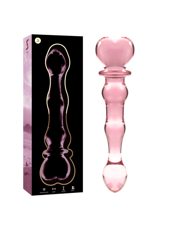 Nebula Series By Ibiza - Modello 21 Dildo In Vetro Borosilicato Rosa 20.5 Cm -O- 3.5 Cm - NEBULA SERIES BY IBIZA - Dildo Realistici | erosidea.com