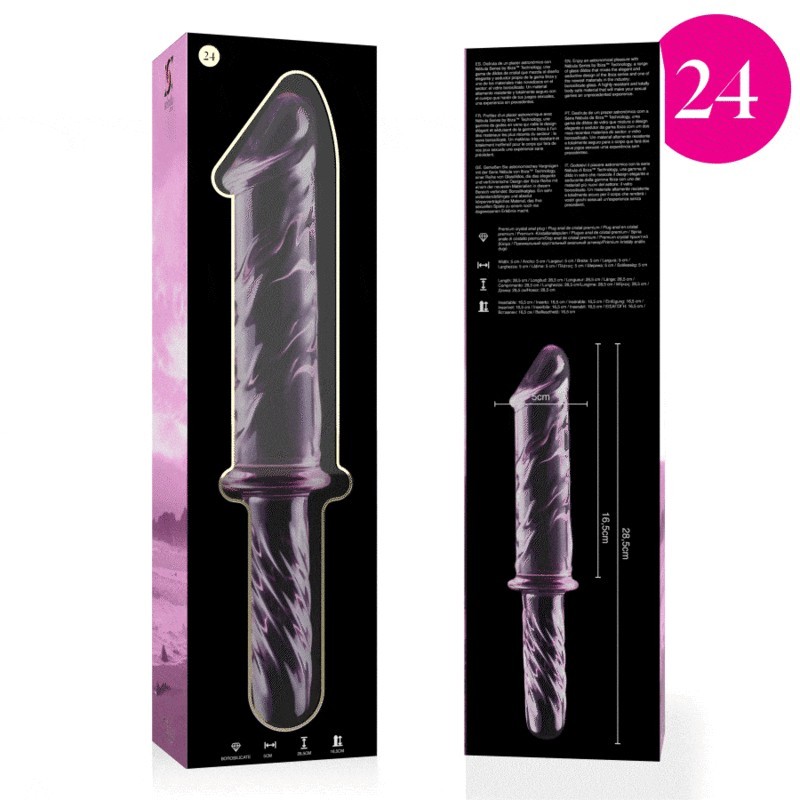 Nebula Series By Ibiza - Modello 24 Dildo In Vetro Borosilicato Rosa 28.5 Cm -O- 5 Cm - NEBULA SERIES BY IBIZA - Dildo Realistici | erosidea.com