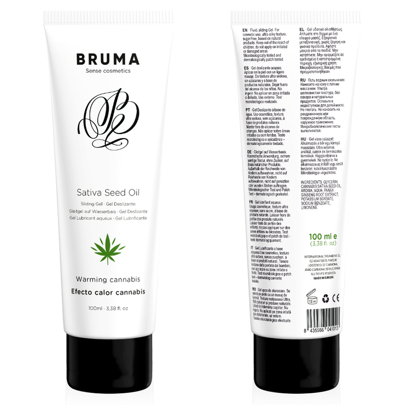 Bruma - Gel Scorrevole All''olio Di Semi Di Sativa Scaldante Gusto Cannabis 100 Ml - BRUMA - Aromatizzati e Commestibili | erosidea.com