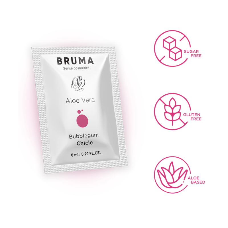 Bruma - Gel Scorrevole Aloe Vera Gusto Bubblegum 6 Ml - BRUMA - Monodose e Pocket | erosidea.com