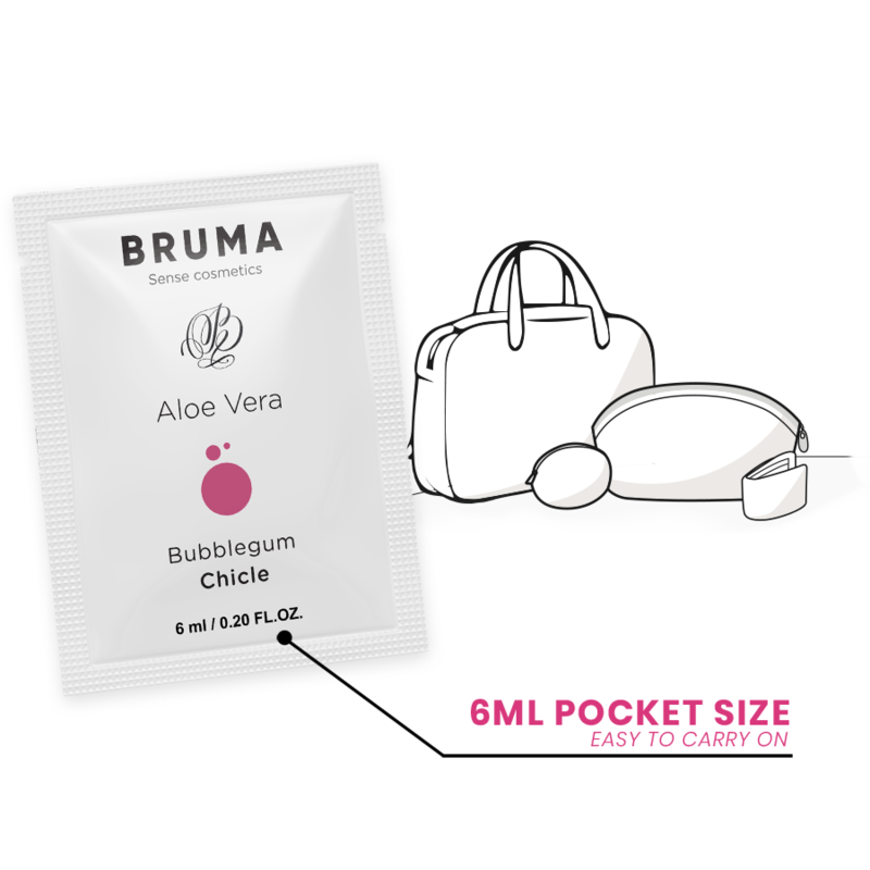 Bruma - Gel Scorrevole Aloe Vera Gusto Bubblegum 6 Ml - BRUMA - Monodose e Pocket | erosidea.com