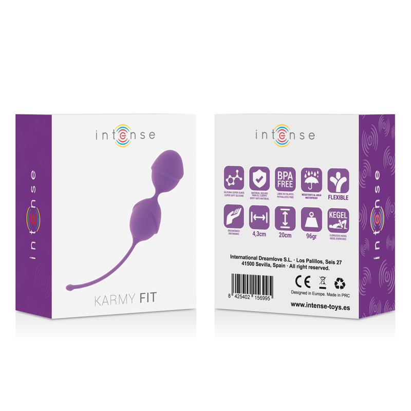 Intense - Karmy Fit Kegel Silicone Lilla - INTENSE HEALTH & FUN - Ovetti Palline Sfere | erosidea.com
