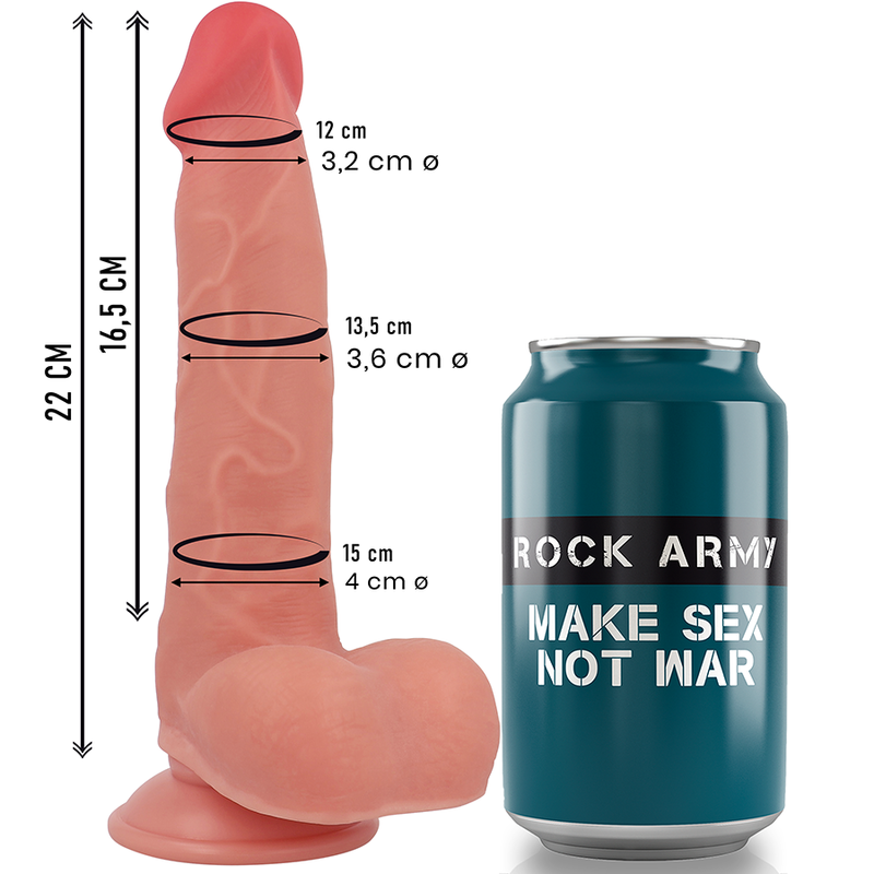 Rock Army - Dildo Realistico Ranger 22 x 3.6 cm - ROCK ARMY - Dildo Realistici | erosidea.com