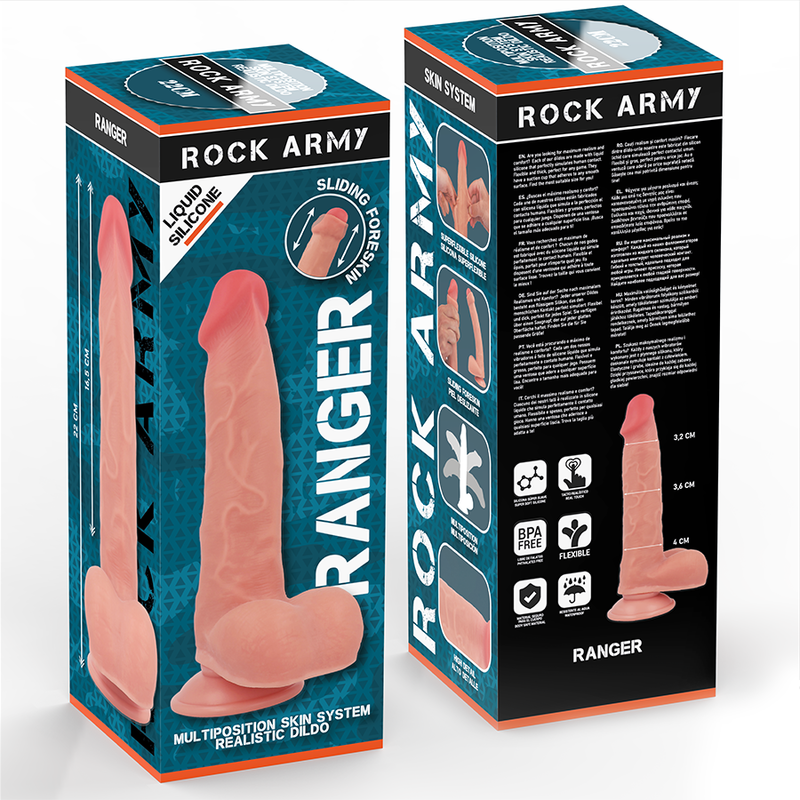 Rock Army - Dildo Realistico Ranger 22 x 3.6 cm - ROCK ARMY - Dildo Realistici | erosidea.com