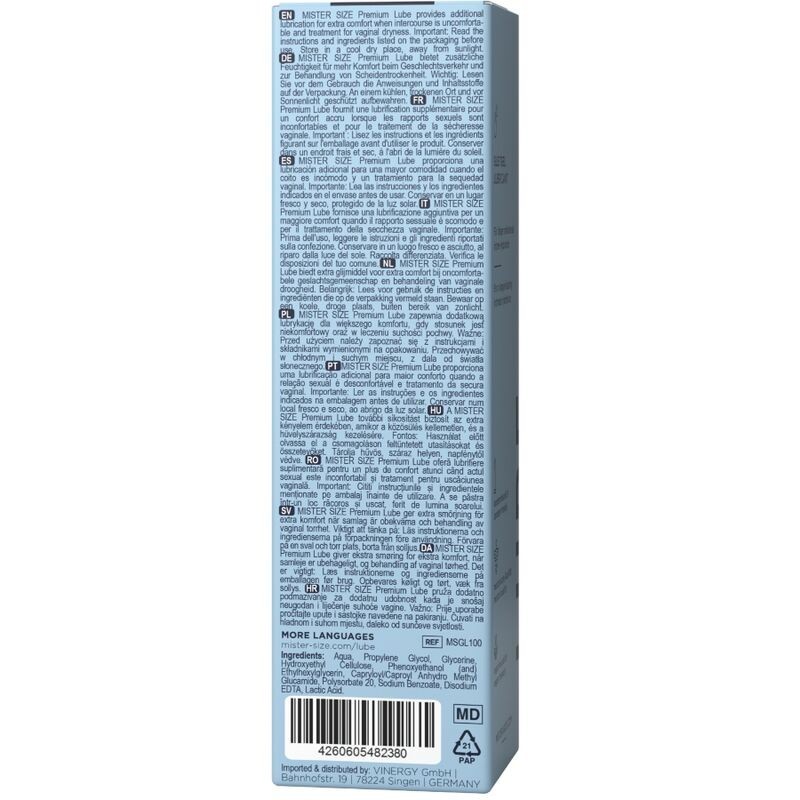 Mister Size - Lubrificante Premium 100 Ml - MISTER SIZE - A Base Silicone | erosidea.com