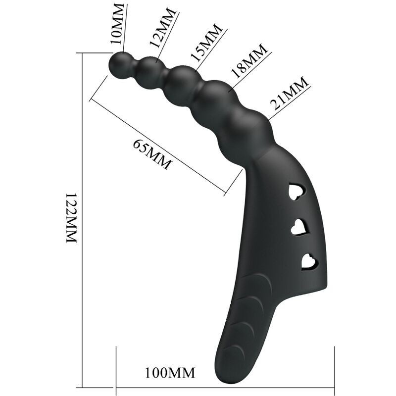Pretty Love - Vibratore G-Spot Da Dita Jordin 10 Vibrazioni Nero - PRETTY LOVE - Vibratori punto G | erosidea.com