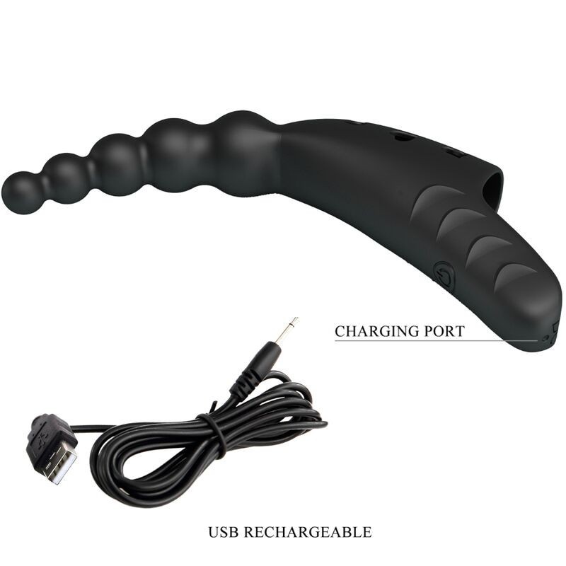 Pretty Love - Vibratore G-Spot Da Dita Jordin 10 Vibrazioni Nero - PRETTY LOVE - Vibratori punto G | erosidea.com