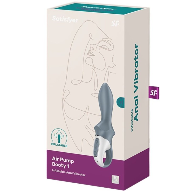 Satisfyer - Air Pump Booty 1 Vibratore Anale Gonfiabile Grigio - SATISFYER VIBRATOR - Vibratori Anali | erosidea.com