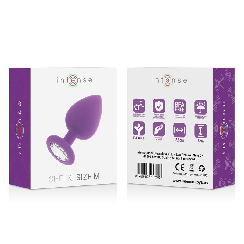 Intense - Shelki M Anal Plug Lilla - INTENSE - Plug e Catene Anali | erosidea.com
