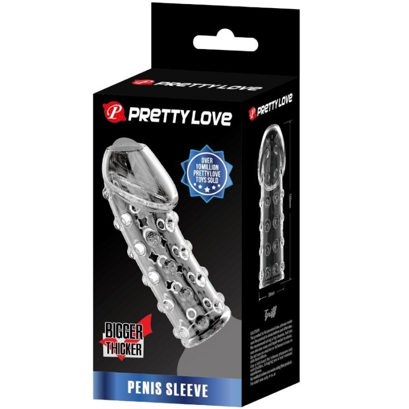 Pretty Love - Guaina Per Pene Stretta E Volumizzante Trasparente - PRETTY LOVE MALE - Guaine e Prolunghe | erosidea.com
