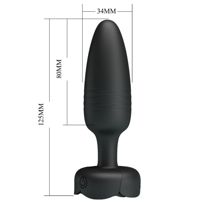 Pretty Love - Tarion Plug Anale Con Luce Led Nero 125 Cm - PRETTY LOVE - Plug e Catene Anali | erosidea.com