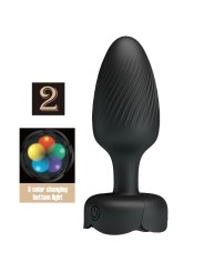 Pretty Love - Varian Plug Anale Con Luce Led Nero 108 Cm - PRETTY LOVE - Plug e Catene Anali | erosidea.com