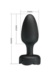 Pretty Love - Varian Plug Anale Con Luce Led Nero 108 Cm - PRETTY LOVE - Plug e Catene Anali | erosidea.com