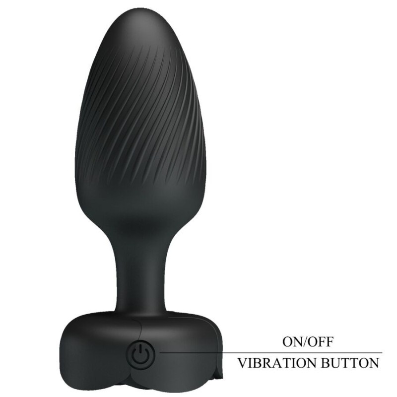 Pretty Love - Varian Plug Anale Con Luce Led Nero 108 Cm - PRETTY LOVE - Plug e Catene Anali | erosidea.com