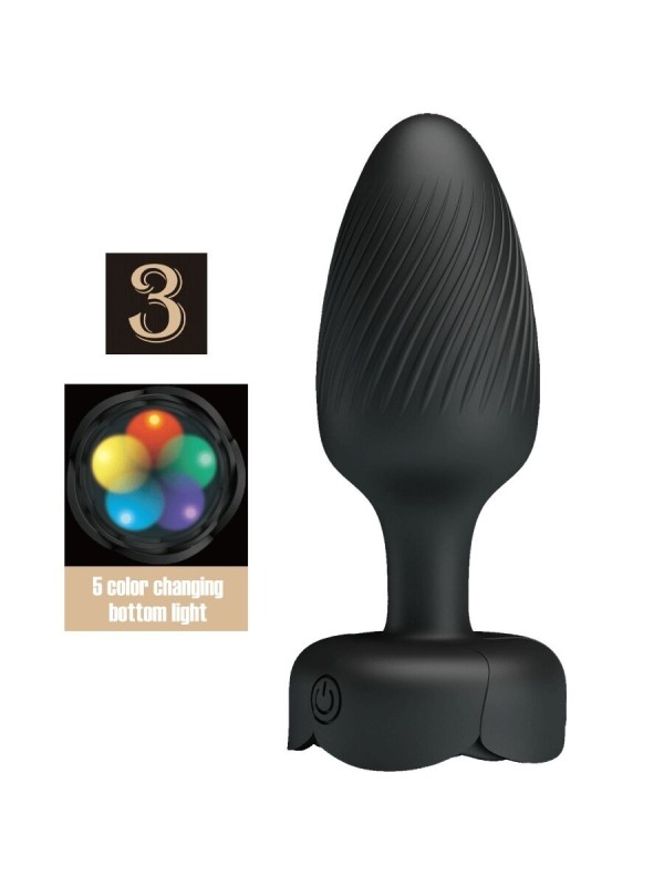 Pretty Love - Osborn Plug Anale Con Luce Led Nero 98 Cm - PRETTY LOVE - Plug e Catene Anali | erosidea.com