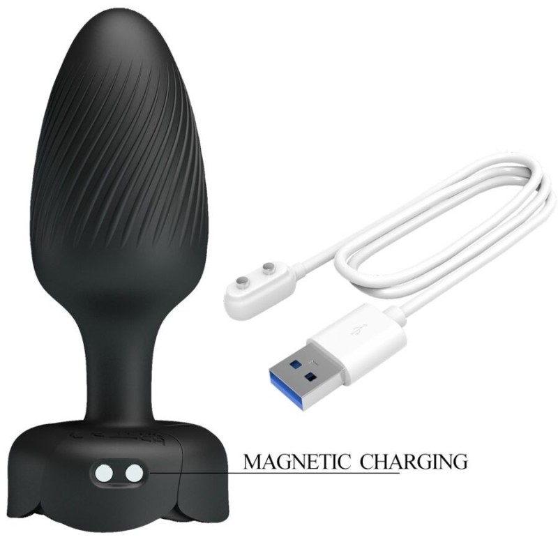 Pretty Love - Osborn Plug Anale Con Luce Led Nero 98 Cm - PRETTY LOVE - Plug e Catene Anali | erosidea.com