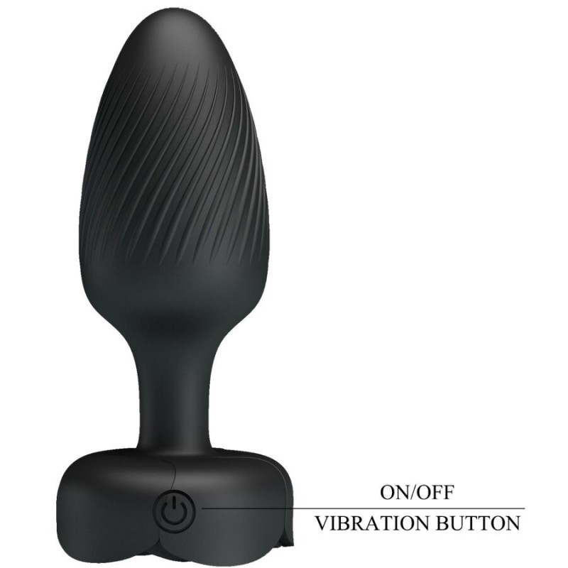 Pretty Love - Osborn Plug Anale Con Luce Led Nero 98 Cm - PRETTY LOVE - Plug e Catene Anali | erosidea.com