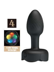 Pretty Love - Plug Anale Olman Con Luce Led Nero 88 Cm - PRETTY LOVE - Plug e Catene Anali | erosidea.com