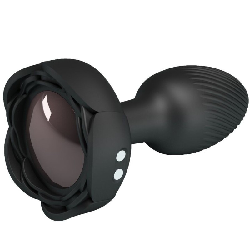 Pretty Love - Plug Anale Olman Con Luce Led Nero 88 Cm - PRETTY LOVE - Plug e Catene Anali | erosidea.com